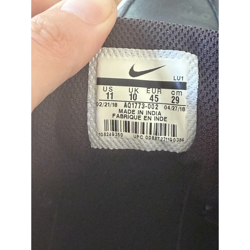 Nike Herren Sneaker‎ High-Top Schwarz Size 11 AQ1773-002 Black White